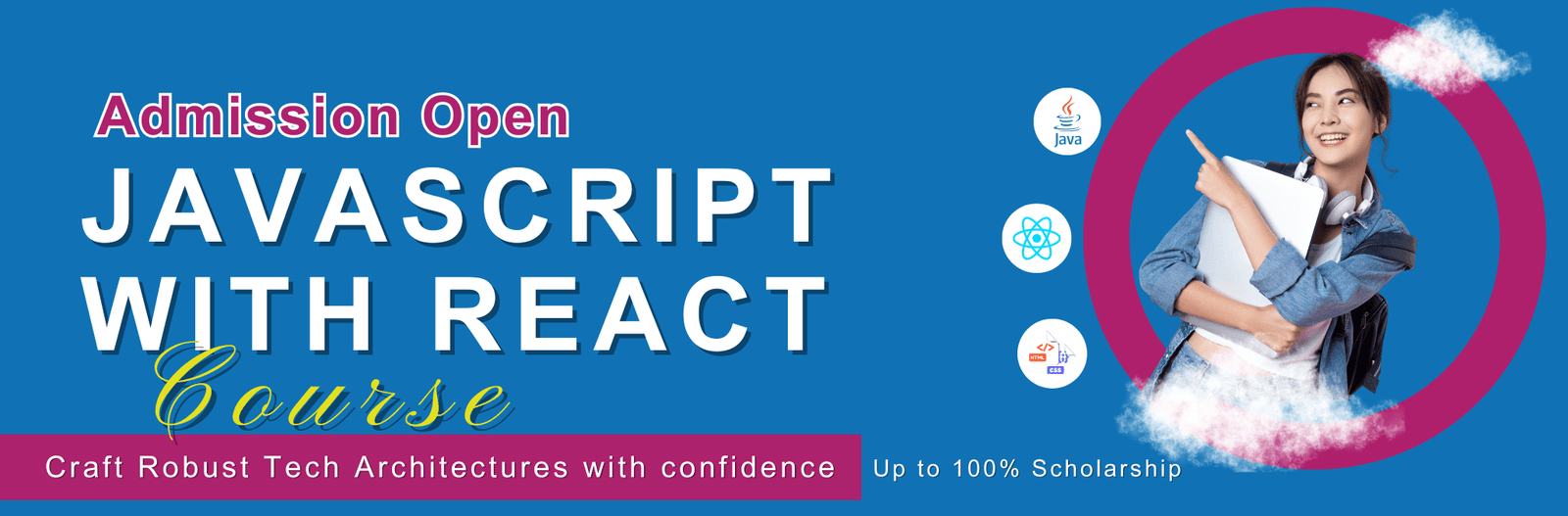 JavaScript with React Course Web Banner